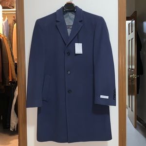 Calvin Klein Single-breasted overcoat, 90% Wool, 10% Cashmere Size: 38S